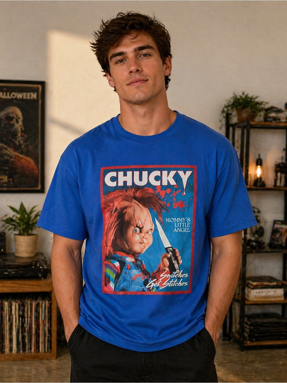 Chucky Graphic Short Sleeve Tee - Blue